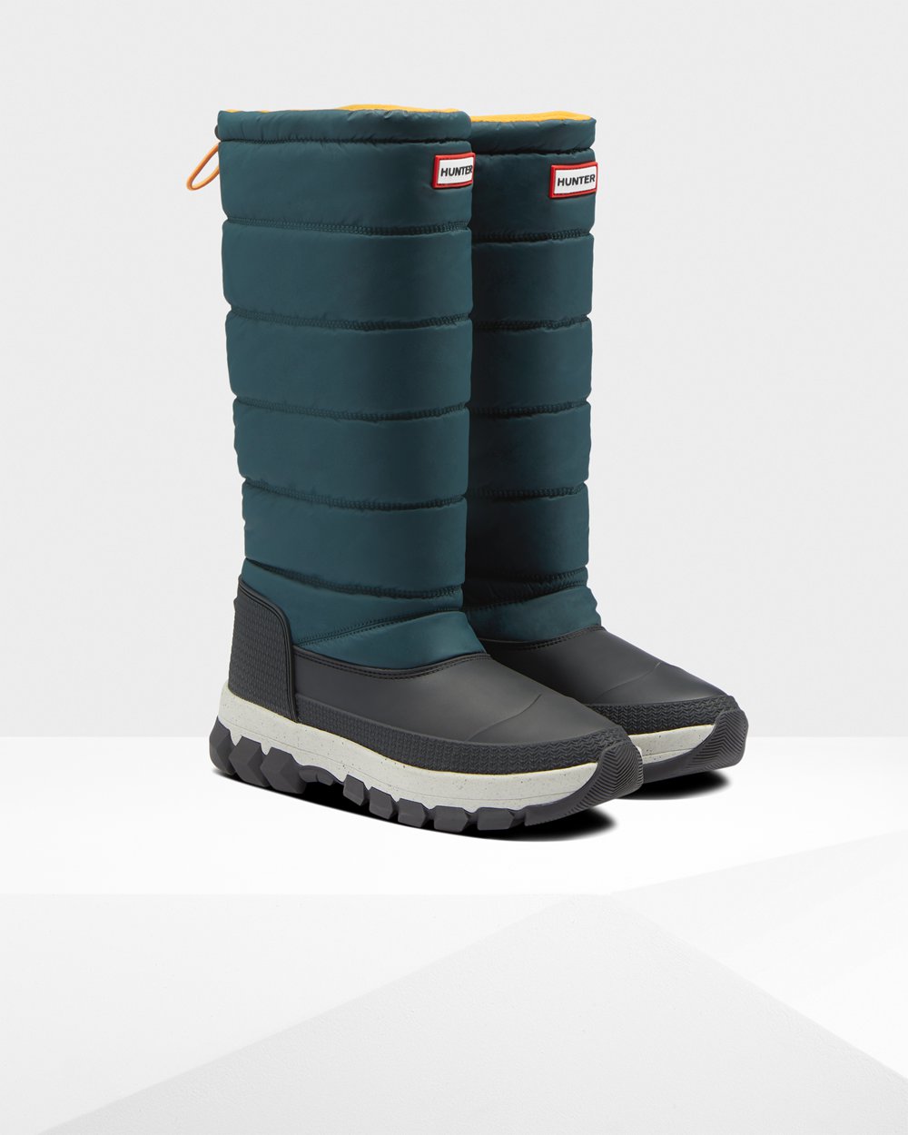 Snow Boots Dam - Hunter Original Insulated Tall - Gröna/Grå - 283750-TRJ